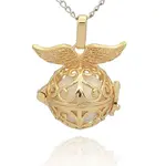 Golden Tone Brass Hollow Round Cage Pendants
