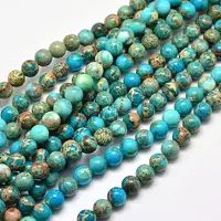 Natural Imperial Jasper Round Bead Strands