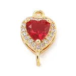 Brass Pave Cubic Zirconia Connector Charms