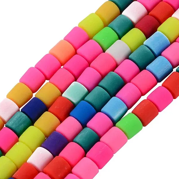 Handmade 610Pcs 10 Strands Polymer Clay Bead Strands