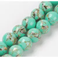 Sea Shell and Synthetic Turquoise Assembled Beads Strands
