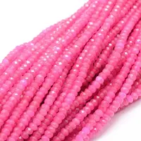 Dyed Natural Malaysia Jade Rondelle Beads Strands