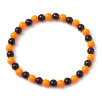 Halloween 6mm Round Plastic Beaded Stretch Bracelets for Women Men