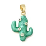 Brass Micro Pave Cubic Zirconia Pendants