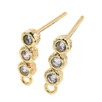 Brass Stud Earring Finding