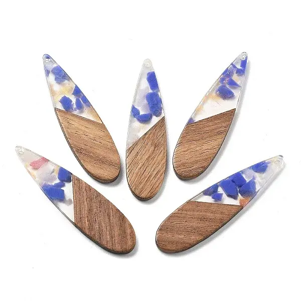 Resin and Walnut Pendants