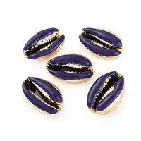Electroplated Cowrie Shell Beads