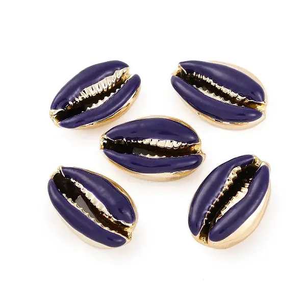 Electroplated Cowrie Shell Beads