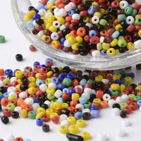 8/0 Opaque Colours Round Glass Seed Beads