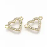 Brass Micro Pave Cubic Zirconia Links connectors