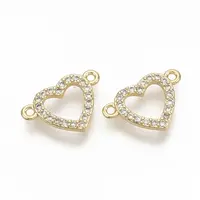 Brass Micro Pave Cubic Zirconia Links connectors