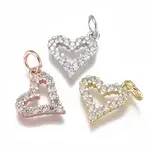 Brass Micro Pave Cubic Zirconia Charms