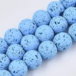 Spray Painted Natural Lava Rock Beads Strands