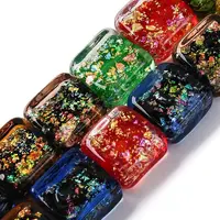 Handmade Dichroic Foil Glass Beads Strands