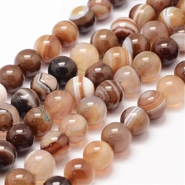 Natural Striped Agate/Banded Agate Bead Strands