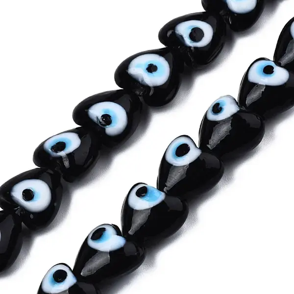Handmade Evil Eye Lampwork Beads Strands