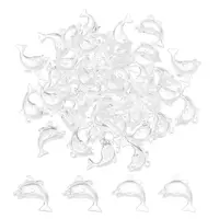 100Pcs Transparent Acrylic Pendants