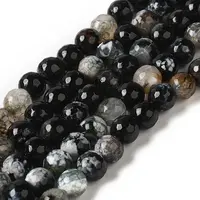 Dyed & Heated Natural Fire Crackle Agate Beads Strands