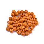 Dyed Natural Wood Beads