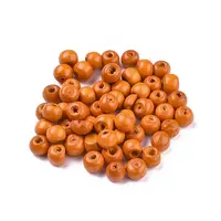 Dyed Natural Wood Beads