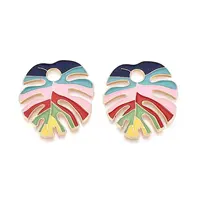 Rack Plating Alloy Enamel Pendants