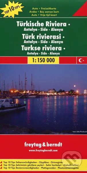Türkische Riviera /Antalya-Side-Alanya/ 1:150 000 (Automapa + Mapa meta)