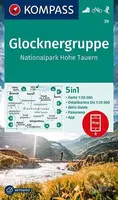 Glocknergruppe, Nationalpark Hohe Tauern 1:50 000 / turistická mapa KOMPASS 39