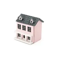 MDF Board Villa House Miniature Ornaments