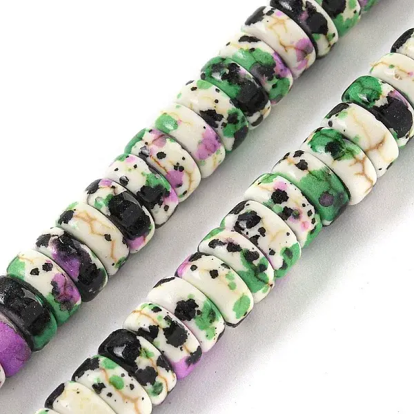 Baking Paint Synthetic Turquoise Beads Strands