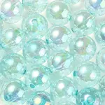 UV Plating Transparent Rainbow Iridescent Acrylic Beads