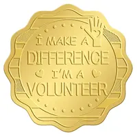 Self Adhesive Gold Foil Embossed Stickers