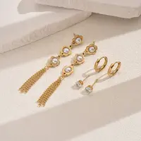Fashionable Stainless Steel Earring Sets