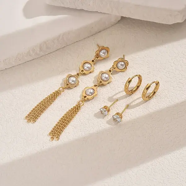 Fashionable Stainless Steel Earring Sets