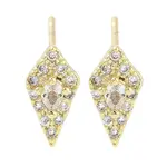 Brass Micro Pave Clear Cubic Zirconia Studs Earring
