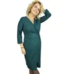 Pri Elegant midi dress stylish with buckle pencil neckline YASMIN