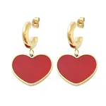 Ion Plating(IP) 304 Stainless Steel Heart Stud Earrings