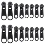 32Pcs 4 Style Zinc Alloy & Plastic Zipper Slider