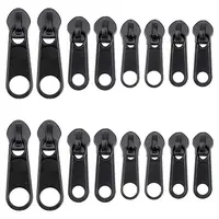 32Pcs 4 Style Zinc Alloy & Plastic Zipper Slider