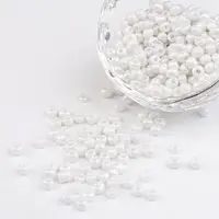 6/0 Opaque Colors Lustered Round Glass Seed Beads