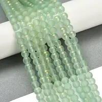 Spray Painted Glass Round Bead Strands