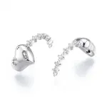 Brass Micro Pave Clear Cubic Zirconia Pendants