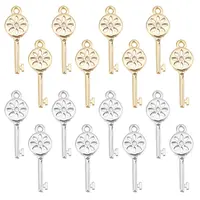 16Pcs 2 Colors Brass Micro Pave Cubic Zirconia Pendants