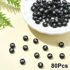 Opaque Acrylic Horizontal Hole Beads