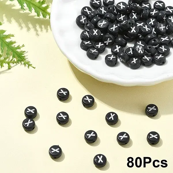 Opaque Acrylic Horizontal Hole Beads