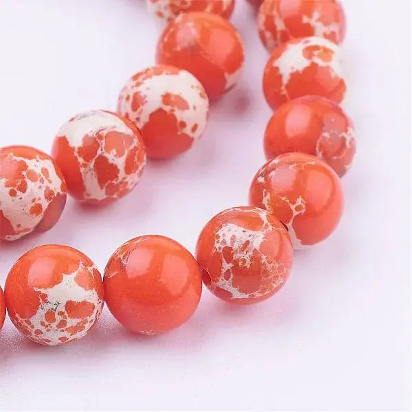 Synthetic Imperial Jasper Beads Strands