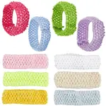 30Pcs 10 Colors Polyester Crochet Elastic Headbands