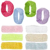 30Pcs 10 Colors Polyester Crochet Elastic Headbands