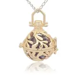 Golden Tone Brass Hollow Round Cage Pendants