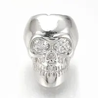 Brass Cubic Zirconia Beads