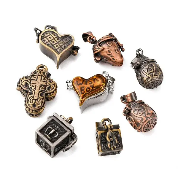 Brass Prayer Box Pendants